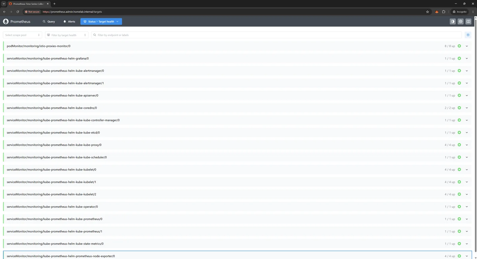 Prometheus and Thanos query interface